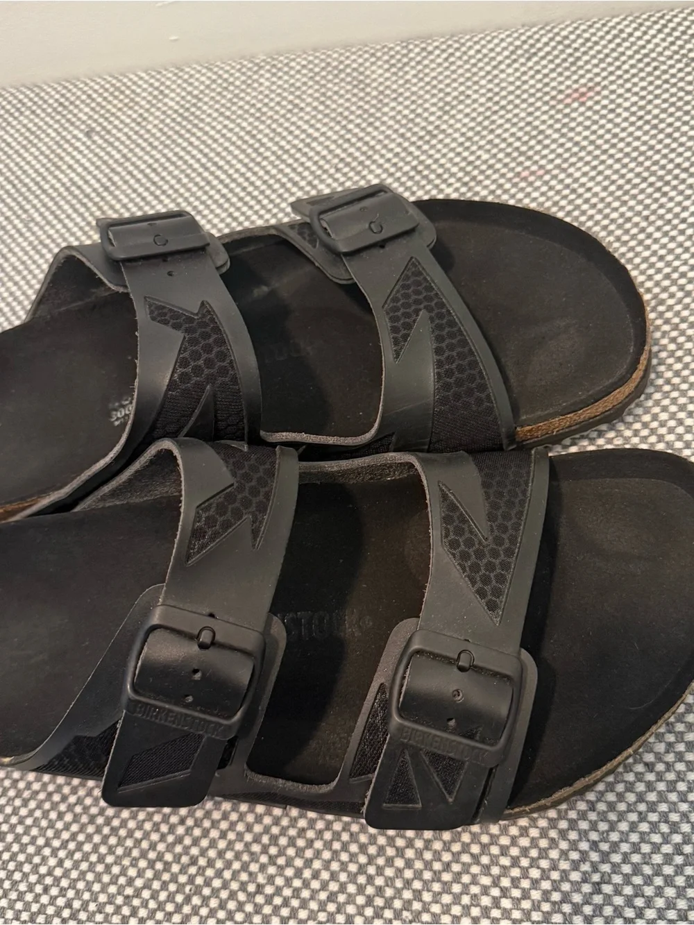 Birkenstock Arizona Rubberized Synthetic Unisex Slides Sandals size 46